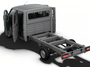 Peugeot Boxer Chassis Truck CrCab 4035WBXL HQInterior 2023 3D Model