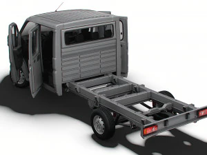 Peugeot Boxer Chassis Truck CrCab 4035WBXL HQInterior 2023 3D Model