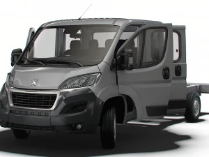 Peugeot Boxer Chassis Truck CrCab 4035WBXL HQInterior 2023 3D Model