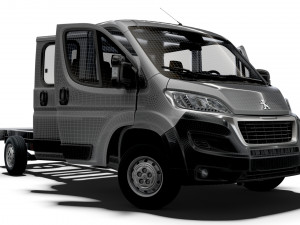 Peugeot Boxer Chassis Truck CrCab 4035WBXL HQInterior 2023 3D Model