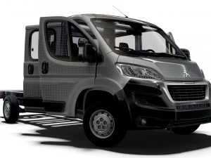 Peugeot Boxer Chassis Truck CrCab 4035WBXL HQInterior 2023 3D Model