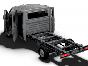 Peugeot Boxer Chassis Truck CrCab 4035WBXL HQInterior 2023 3D Model