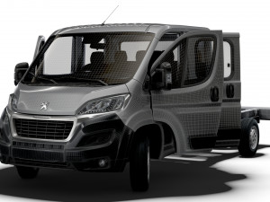 Peugeot Boxer Chassis Truck CrCab 4035WBXL HQInterior 2023 3D Model