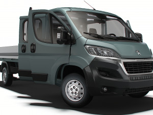 Peugeot Boxer Crew Cab Truck HQInterior 2023 3D Модель