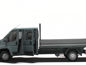 Peugeot Boxer Crew Cab Truck HQInterior 2023 3D मॉडल