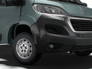 Peugeot Boxer Crew Cab Truck HQInterior 2023 3D मॉडल