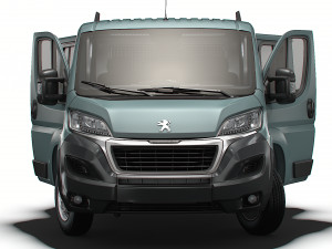Peugeot Boxer Crew Cab Truck HQInterior 2023 3D मॉडल