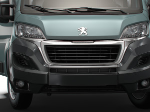 Peugeot Boxer Crew Cab Truck HQInterior 2023 3D मॉडल