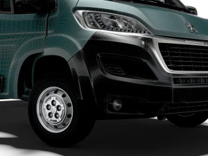 プジョー ボクサー クルーキャブ トラック本社インテリア 2023 3Dモデル