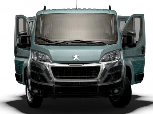 プジョー ボクサー クルーキャブ トラック本社インテリア 2023 3Dモデル