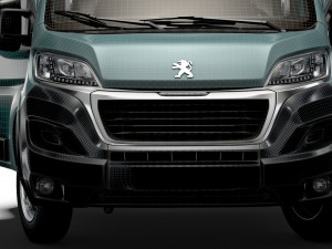 Peugeot Boxer Crew Cab Truck HQInterior 2023 3D मॉडल