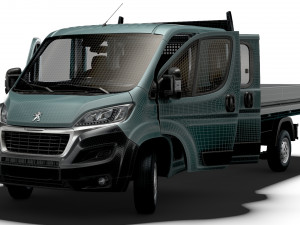 Peugeot Boxer Crew Cab Truck HQInterior 2023 3D मॉडल