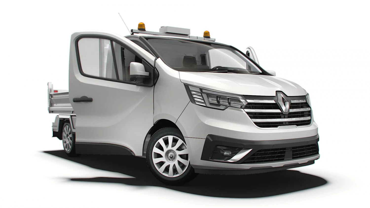 Renault Trafic Tipper HQ Interior 2023 3D Model .c4d .max .obj .3ds .fbx .stl .blend 