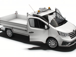 Renault Trafic Tipper HQ Interior 2023 3D Model