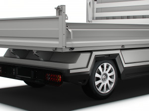 Renault Trafic Tipper HQ Interior 2023 3D Model