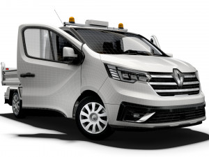 Renault Trafic Tipper HQ Interior 2023 3D Model