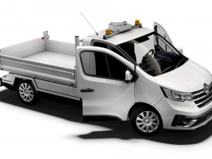Renault Trafic Tipper HQ Interior 2023 3D Model