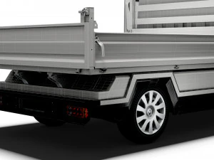 Renault Trafic Tipper HQ Interior 2023 3D Model