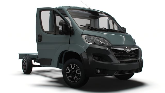 Opel Movano Chassis Truck SCab 3450WB HQInterior 2023 Model 3D .c4d .max .obj .3ds .fbx .stl .blend 