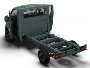 Opel Movano Chassis Truck SCab 3450WB HQInterior 2023 Model 3D