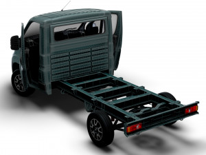 Opel Movano Chassis Truck SCab 3450WB HQInterior 2023 Model 3D