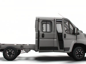 Opel Movano Chassis Truck CrCab 3450WB HQInterior 2023 3D Model