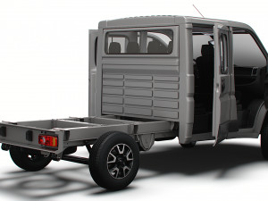 Opel Movano Chassis Truck CrCab 3450WB HQInterior 2023 Modèle 3D