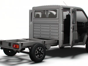 Opel Movano Chassis Truck CrCab 3450WB HQInterior 2023 3D Model