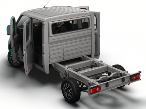 Opel Movano Chassis Truck CrCab 3450WB HQInterior 2023 Modèle 3D