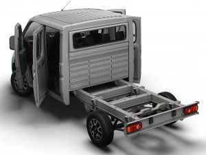 Opel Movano Chassis Truck CrCab 3450WB HQInterior 2023 3D Model