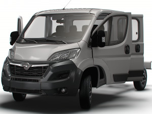 Opel Movano Chassis Truck CrCab 3450WB HQInterior 2023 Modèle 3D