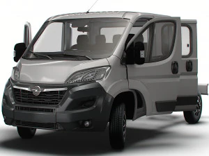Opel Movano Chassis Truck CrCab 3450WB HQInterior 2023 3D Model