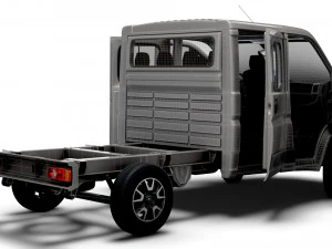 Opel Movano Chassis Truck CrCab 3450WB HQInterior 2023 3D Model