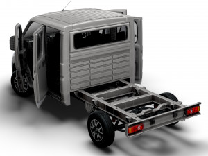 Opel Movano Chassis Truck CrCab 3450WB HQInterior 2023 Modèle 3D