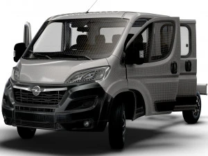 Opel Movano Chassis Truck CrCab 3450WB HQInterior 2023 3D Model