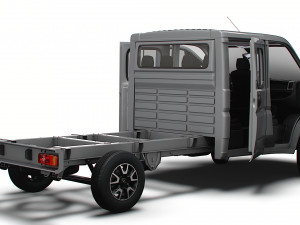 Opel Movano Chassis Truck CrCab 4035WB HQInterior 2023 Modello 3D