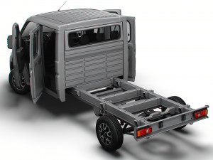 Opel Movano Chassis Truck CrCab 4035WB HQInterior 2023 Modello 3D
