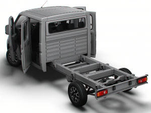 Opel Movano Chassis Truck CrCab 4035WB HQInterior 2023 3D Model