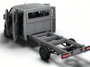 Opel Movano Chassis Truck CrCab 4035WBXL HQInterior 2023 3D मॉडल