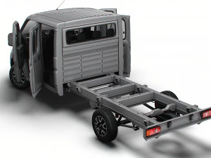 Opel Movano Chassis Truck CrCab 4035WBXL HQInterior 2023 3D Model