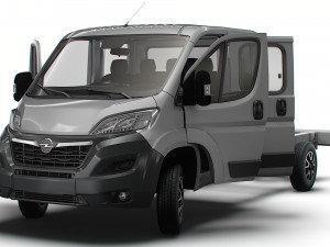 Opel Movano Chassis Truck CrCab 4035WBXL HQInterior 2023 3D मॉडल