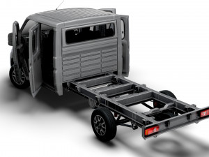 Opel Movano Chassis Truck CrCab 4035WBXL HQInterior 2023 3D मॉडल