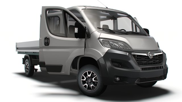 Opel Movano Crew Cab Truck HQInterior 2023 3D Модель .c4d .max .obj .3ds .fbx .stl .blend 