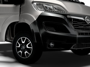 Opel Movano Crew Cab Truck HQInterior 2023 3D Модель