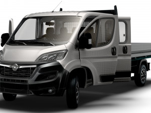 Opel Movano Crew Cab Truck HQInterior 2023 3D Модель