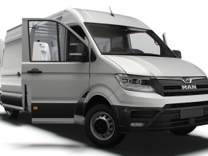 MAN TGE Panel Van L3H2 HQ Interior 2023 Modelo 3D