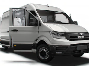 MAN TGE Furg&atilde;o L3H2 HQ Interior 2023 Modelo 3D