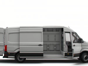 MAN TGE Panel Van L3H2 HQ Interior 2023 3D Model