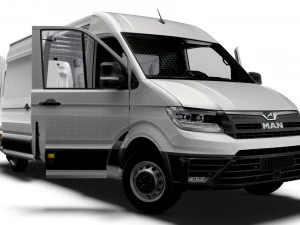 MAN TGE Panel Van L3H2 HQ Interior 2023 3D Model