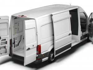 VW Crafter Panel Van L3H2 HQ Interior 2023 3D Model